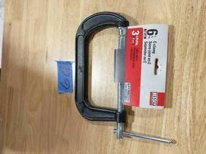 lot 66 image: 1 BESSEY CM Series 6 in. Capacity Drop Forged C-Clamp with 3-12 in. Throat Depth