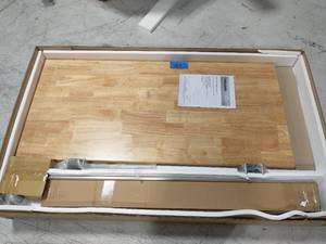 lot 70 image: HUSKY 52 in. Adjustable Height Work Table in White
