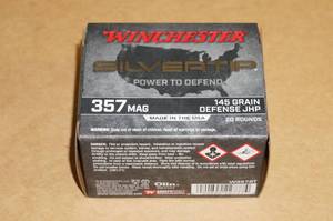 lot 16 image: 20 Winchester Silvertip .357 Mag 145 Gr Defense JHP Ammo