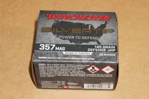 lot 17 image: 20 Winchester Silvertip .357 Mag 145 Gr Defense JHP Ammo