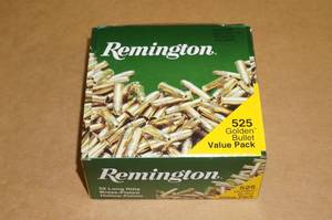 lot 23 image: 525 Remington Golden Bullet .22 LR HP Ammo