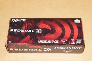 lot 29 image: 20 Federal American Eagle .224 Valkyrie 75 Gr TMJ Ammo