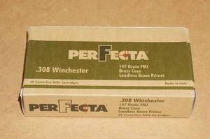 lot 50 image: 20 Perfecta .308 Win 147 Gr FMJ Ammo