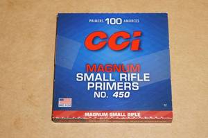 lot 69 image: 100 CCI No 450 Magnum Small Rifle Primers