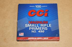 lot 70 image: 100 CCI No 450 Magnum Small Rifle Primers
