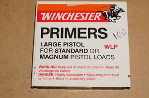 lot 77 image: 100 Winchester Large Pistol Standard or Magnum Primers