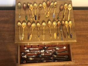 Vintage 30 Piece Silver-Plated Flatware and Collectible Spoons