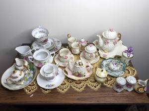 Large Vintage Porcelain Tea Serving Collection