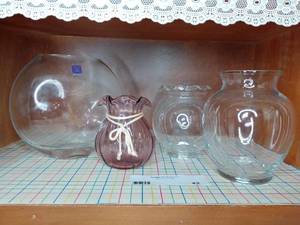 4 Beautiful Glass Vases