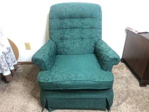 Vintage Forest Green Recliner