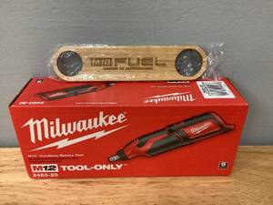 lot 1 image: Milwaukee Tool M12 Cordless Rotary Tool  Bonus