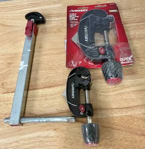 lot 63 image: Lot of 3 Husky Plumbing Tools Wrench & Tube Cutters