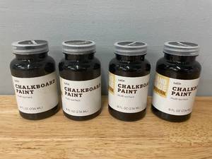 lot 75 image: 4 Pack Multi-Surface Satin Black Chalkboard Paint