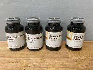 lot 76 image: 4 Pack Multi-Surface Satin Black Chalkboard Paint