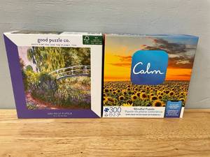 lot 86 image: Lot of 2 Landscape Puzzles 300 & 500 Piece