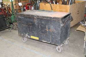 lot 5 image: Greenlee Metal Job Box 4-wheel Black 54Lx24Wx33H