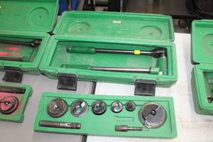 lot 37 image: Greenlee Ratchet Knockout Punch Driver 1804  with Plastic Case
