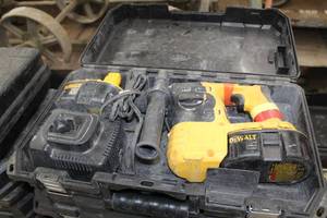 lot 68 image: DeWalt 18V Cordless SDS Hammer Drill DC212  with DeWalt 18VDC Batteries (x2), Charger and Plastic Case