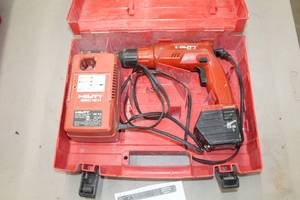 lot 60 image: Hilti 12V Cordless Fastener SB-12  with Battery, Charger and Plastic Case