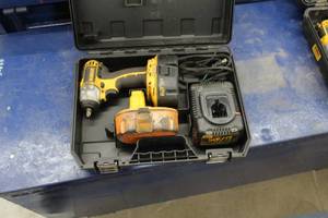 lot 262 image: DeWalt 18V Cordless 38 Impact Wrench DC823  with Batteries (x2), Charger, Plastic Case
