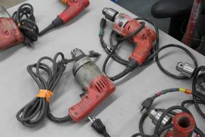 lot 315 image: Lot of (2) Milwaukee Drills  - 12 Magnum Holeshooter, 38 Hole Shooter