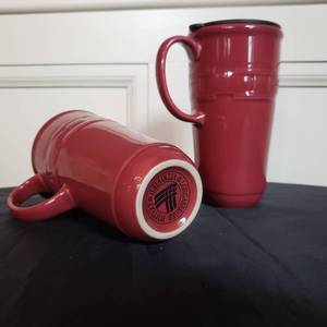lot 112 image: Pair Longaberger Coffee Thermoses