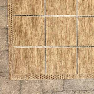 lot 115 image: Stylish Camel Outdoor Checked Rug