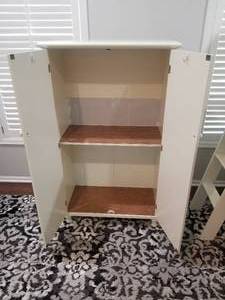 lot 37 image: White Cabinet Dresser