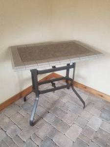 lot 57 image: Stone Top Outdoor Table A