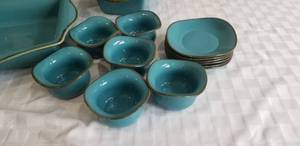 lot 88 image: Blue Ceramic Service Set