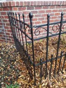 lot 171 image: Black Metal Garden Fence