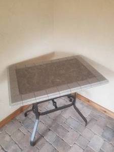 lot 34 image: Stone Top Outdoor Table B