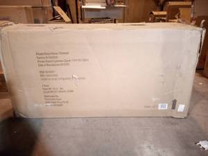 lot 78 image: Bainport Ivory Wood Buffet Table with Haze Top (42 in. W x 72 in. H)