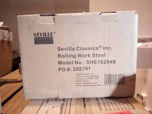 lot 98 image: Steel UltraHD Cushioned Pneumatic Work Stool by Seville Classics