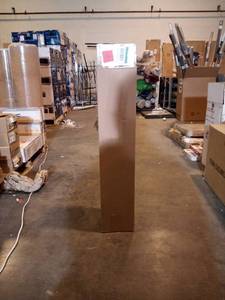 lot 102 image: Evolve Modern Shape 33 in. x 44 in. Clear Office Chair Mat with Lip for Low and Medium Pile Carpet