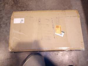 lot 106 image: 13 in. D x 11 in. H x 13 in. W Brown Wicker Cube Storage Bin