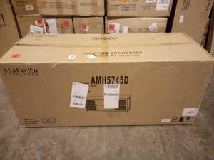 lot 132 image: American Home 47 in. Vintage Gray Wood TV Stand Fits TVs Up to 45 in. with Cable Management by Safavieh