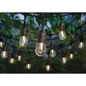 lot 26 image: 48 Ft - 24-Light IndoorOutdoor Commercial String Light with S14 Single Filament LED Bulbs