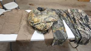 lot 15 image: Mad Dog Gear Camouflage Jacket and Pants  All Points Top and Pants