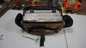 lot 55 image: Bag Tackle Box with Containers