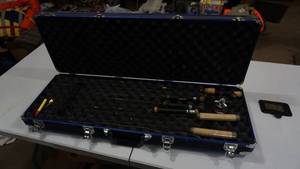 lot 58 image: Expedetion Case of Ice Fishing RodsFrabill Reel
