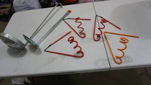 lot 82 image: Ice Fishing Scoops  Rod Holders