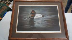lot 124 image: Ducks Unlimited Framed, Signed & Numbered Print  Majestic Passage by Bonnie Latham