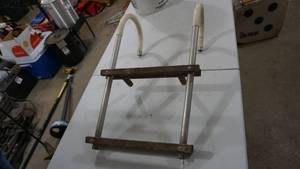lot 145 image: Folding Wood 2-Step Boat Ladder
