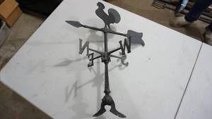 lot 149 image: Black Rooster Weather Vane with Roof Mount