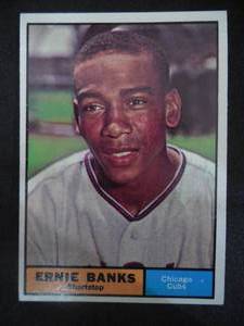 lot 3 image: 1961 Topps Ernie Banks #350 Near Mint Chicago Cubs