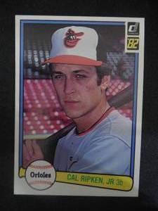 lot 8 image: 1982 Donruss Cal Ripken Jr. Rookie Card #405 - Mint