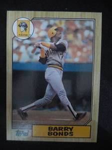 lot 13 image: 1987 Topps Barry Bonds Rookie Card #320 LK