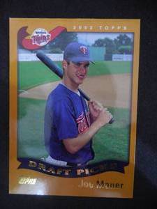 lot 22 image: 2002 Topps Joe Mauer Rookie Card #622 LK