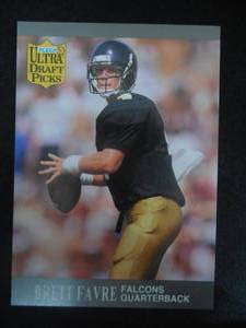 lot 32 image: 1991 Ultra Brett Favre Rookie Card #283